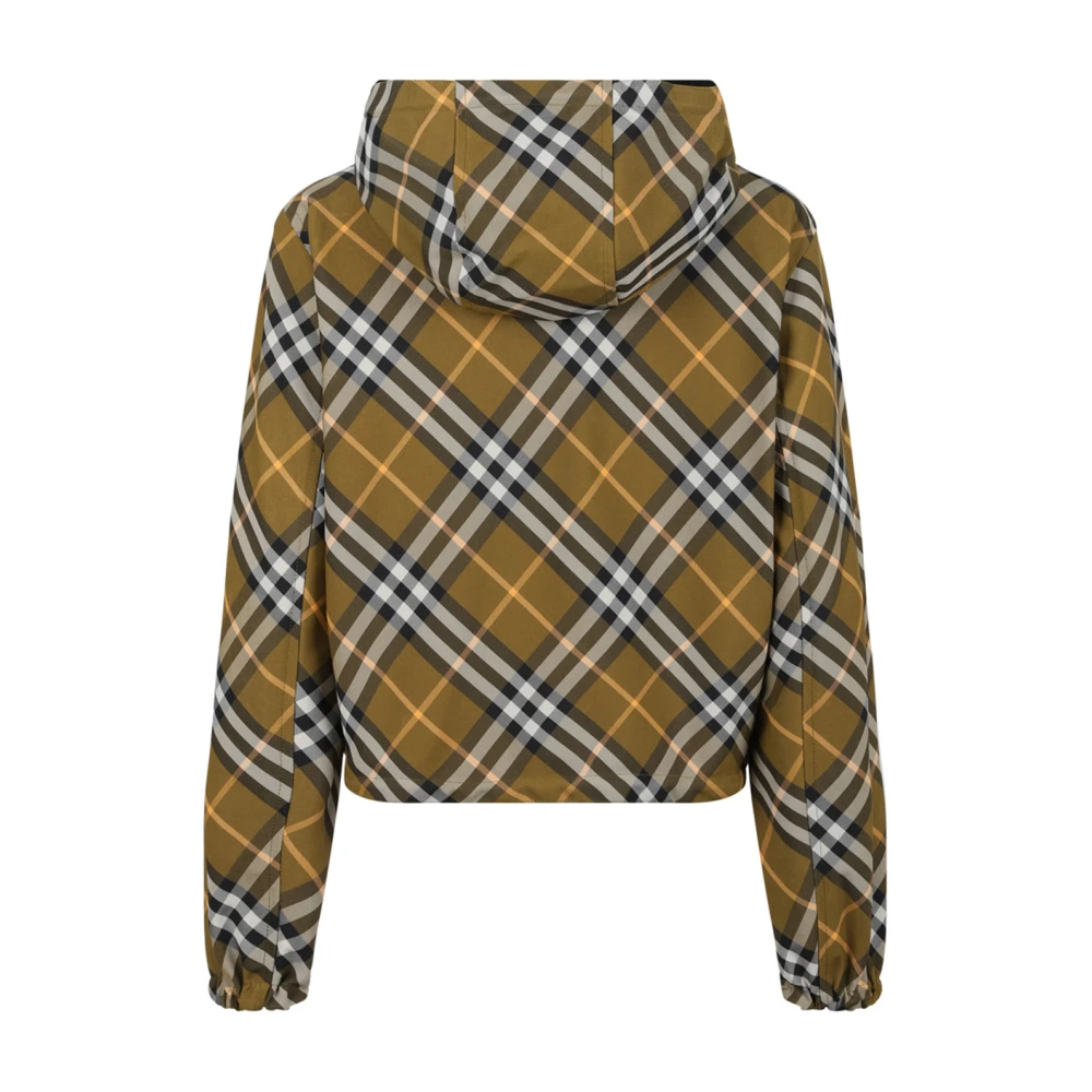 Burberry Omkeerbare Geruite Print Jas Brown Dames