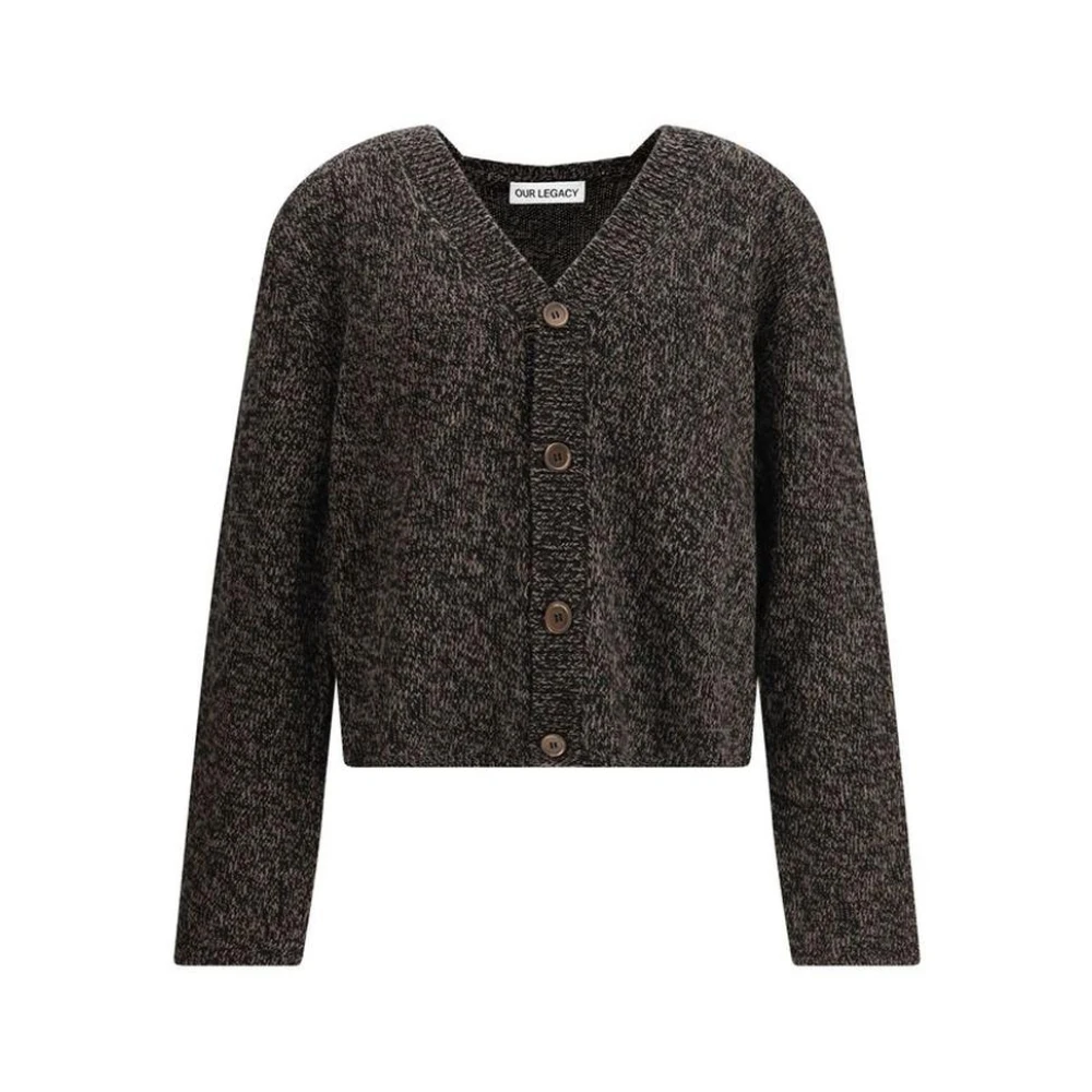 Our Legacy Men's Brown Stylish Wool Cardigan For