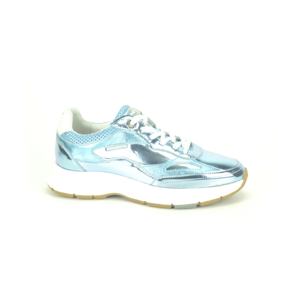 Floris van Bommel Metallic Blauwe Runner Schoenen Dames Schoenen