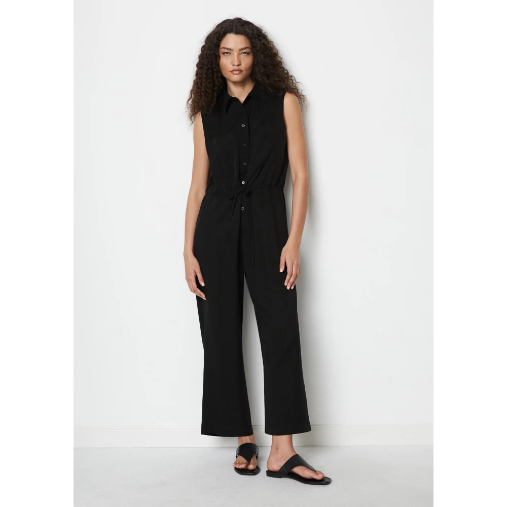 Marc O'Polo Mouwloze jumpsuit Black Dames