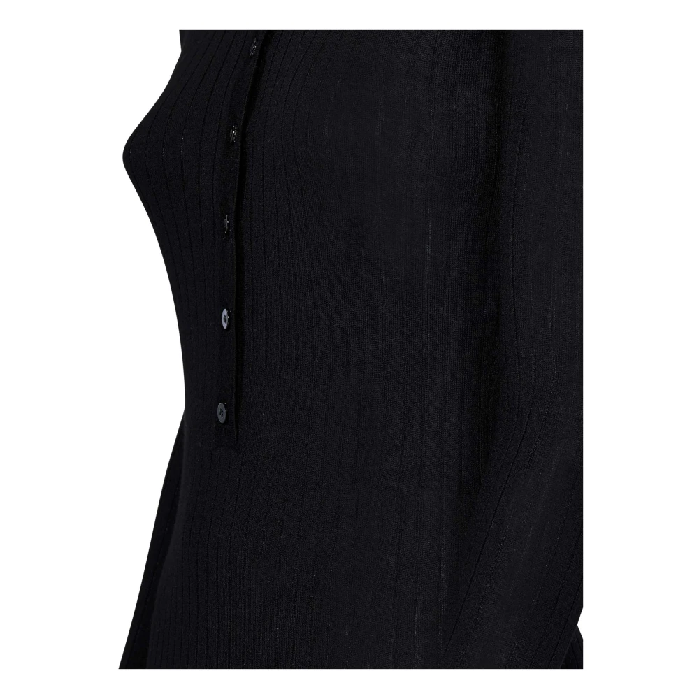 The Attico Zwarte Kasjmier Mini Jurk Black Dames