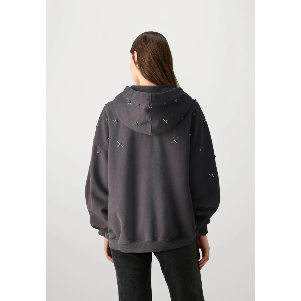 pinko Ritssluiting Sweatshirt Model Comi Gray Dames