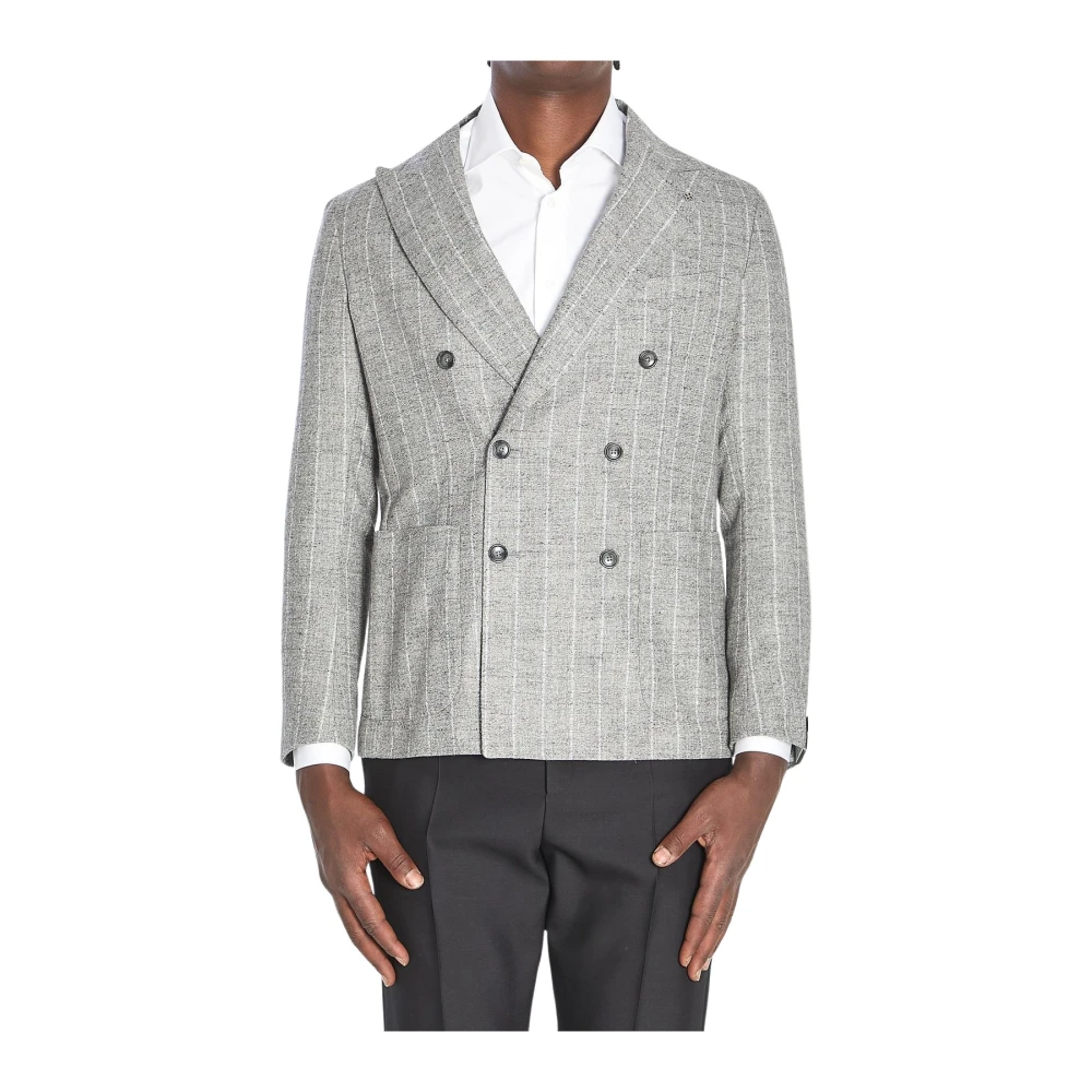 Tagliatore Mannelijk Grijs Montecarlo Double-Breasted Jacket