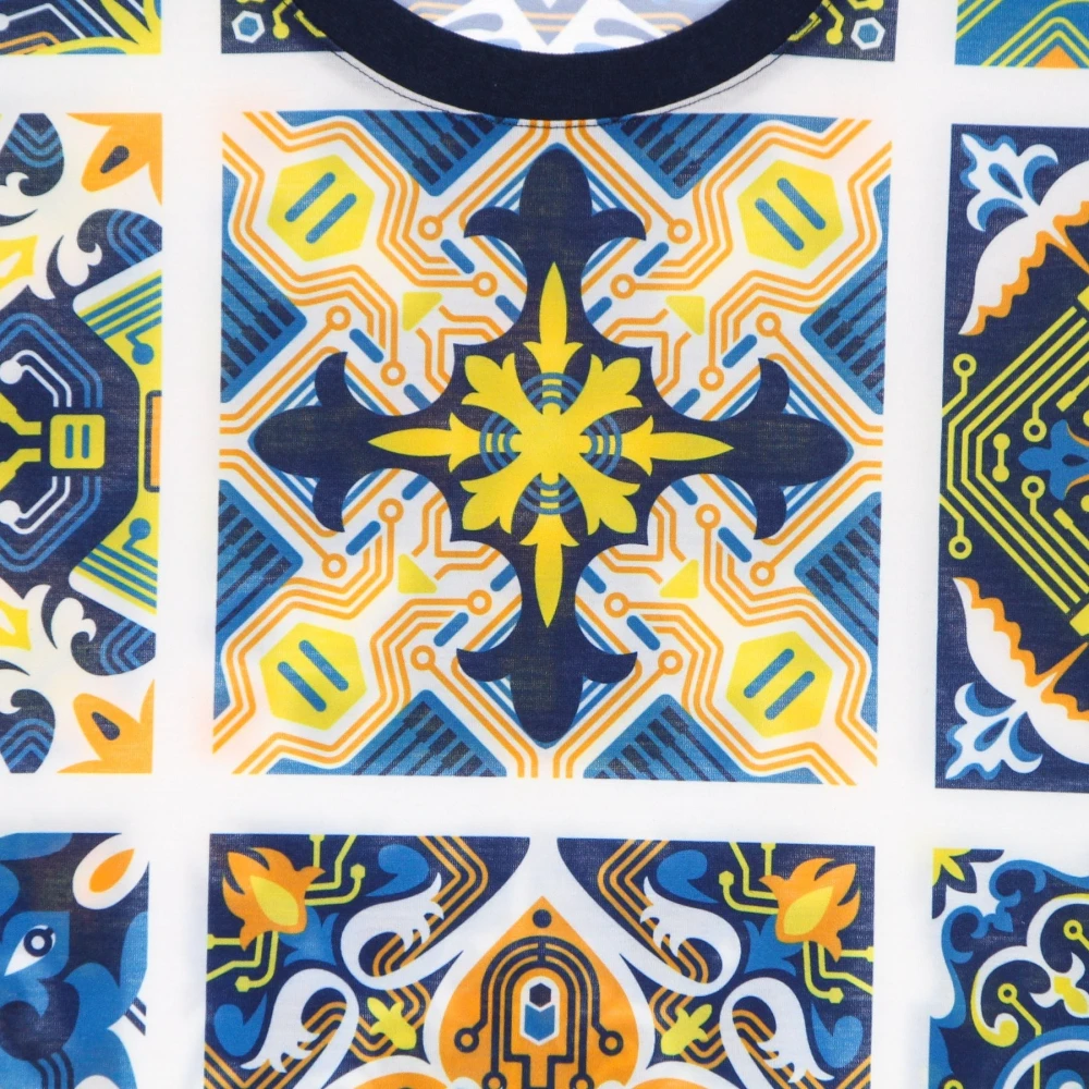 Dolly Noire T-shirt met Maioliche Patroon Multicolor Heren