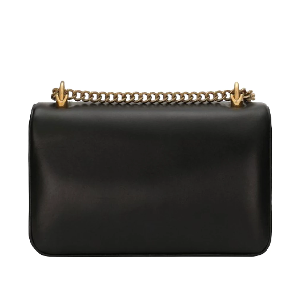Dolce & Gabbana Nappa Plonge Leren Devotion Tas Black Dames