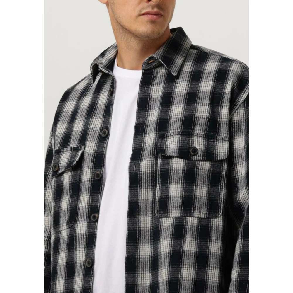 Selected Homme Flanellen Overshirt in Donkerblauw Multicolor Heren