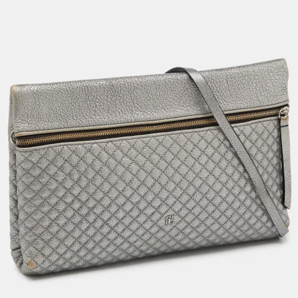 Carolina Herrera Pre-owned Leather crossbody-bags Gray Dames