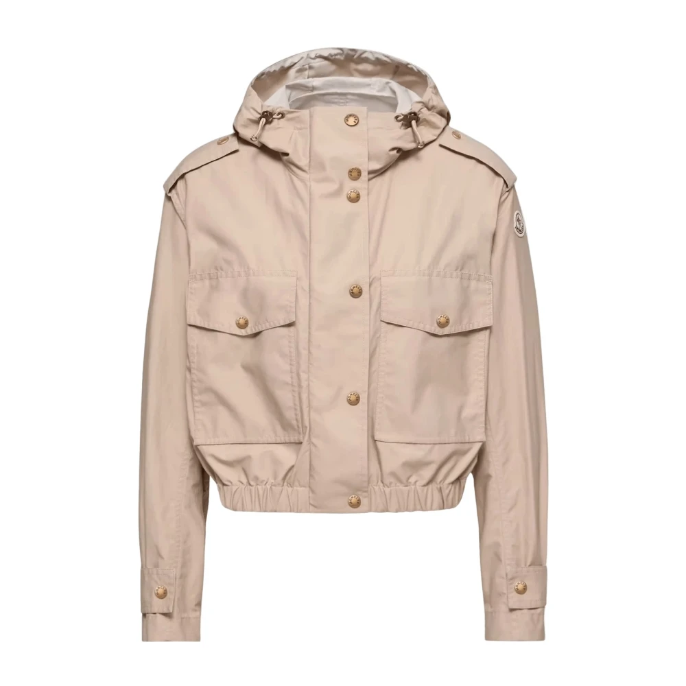 Moncler Beige Carex Jacket - Female - Light Jackets - L - Jackets