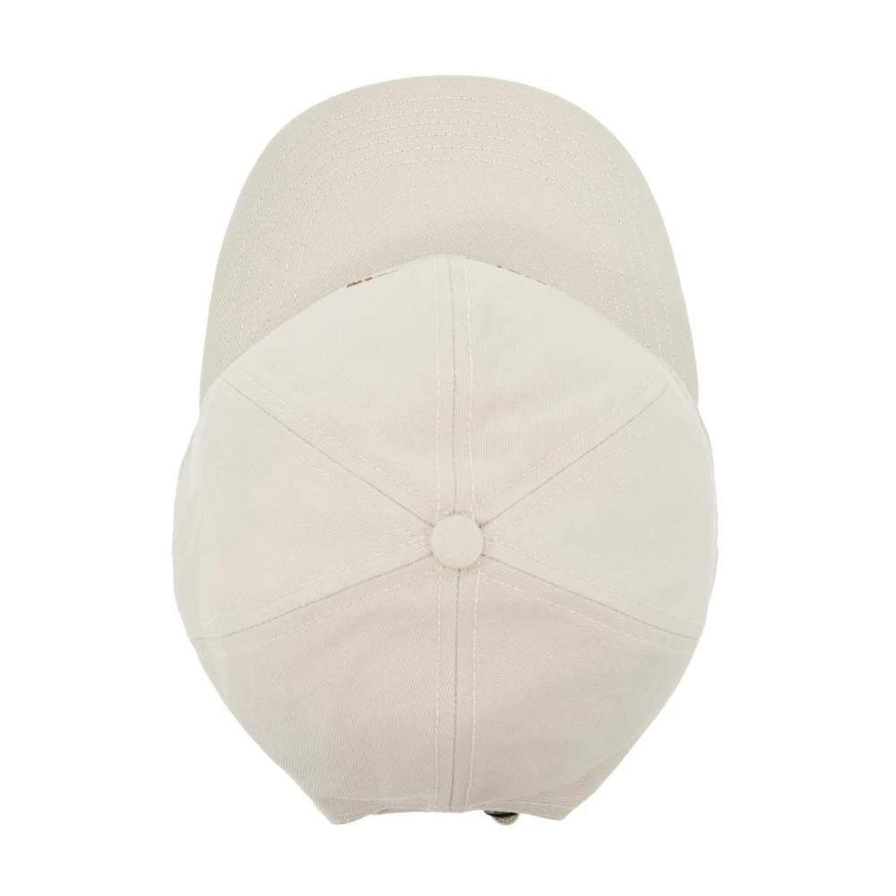 Palm Angels Baseball Cap met geborduurd logo Beige Unisex
