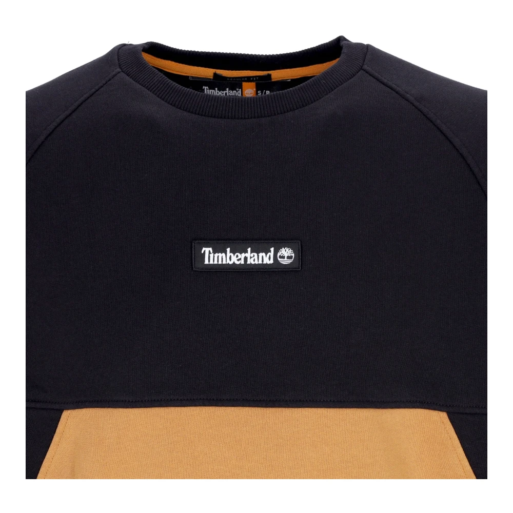 Timberland Zwarte Crewneck Sweatshirt CutSew Stijl Black Heren