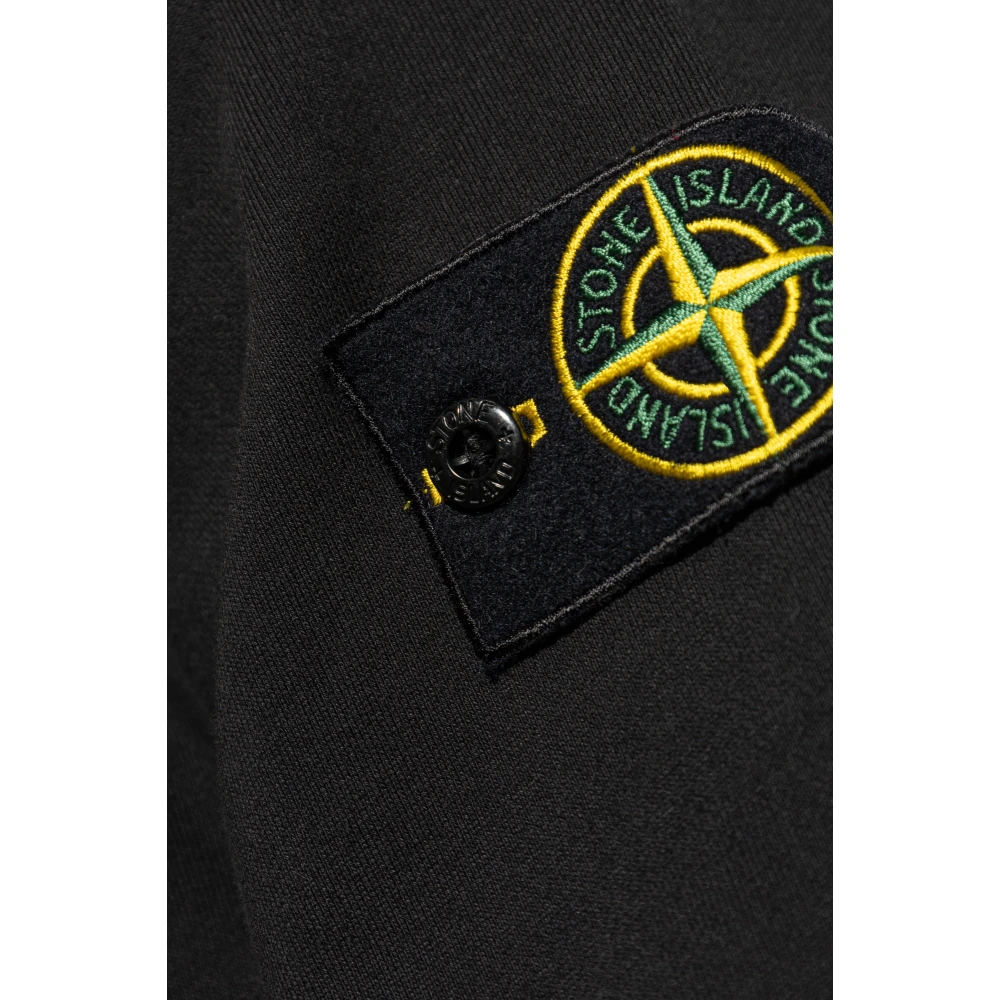 Stone Island Sweatshirt met logo Black Heren