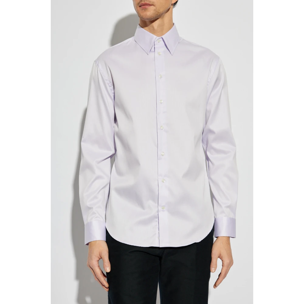 Emporio Armani Klassiek overhemd Purple Heren