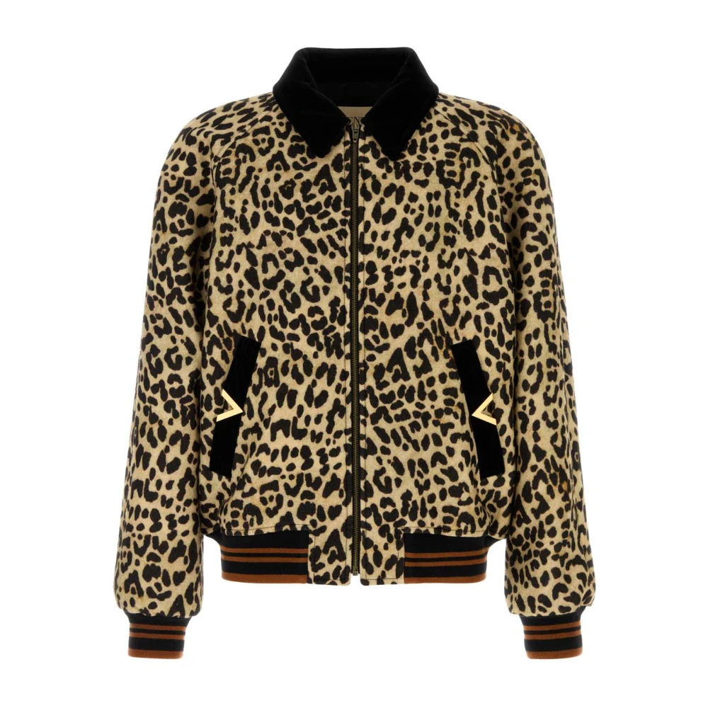 Valentino Garavani Multicolor Bomber Jackets, Male, Xl, Bomber Jacket In Wool Drape