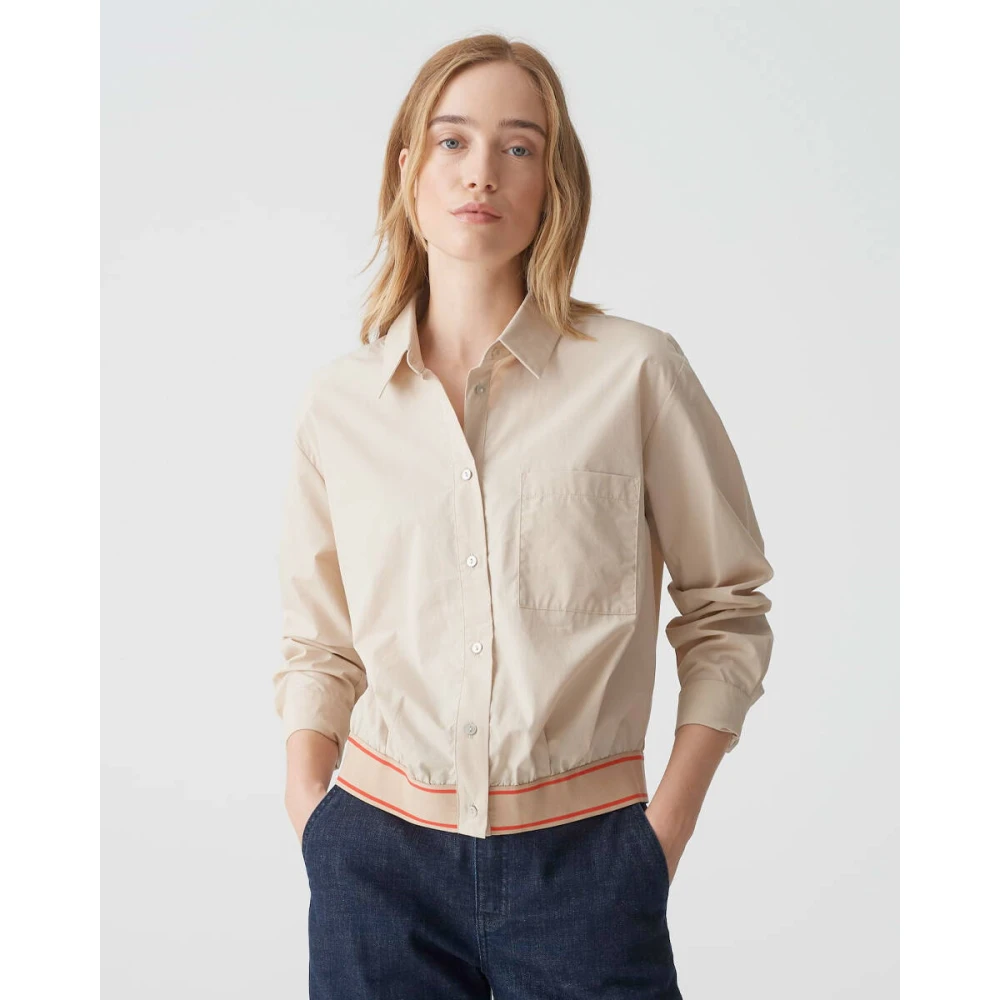 Opus Blouse met lange mouwen en Fapani Beige Dames