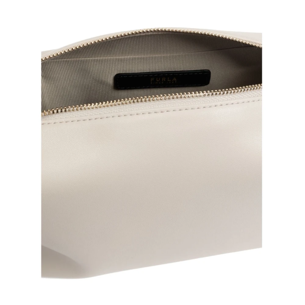 Furla Witte Leren Schoudertas White Dames