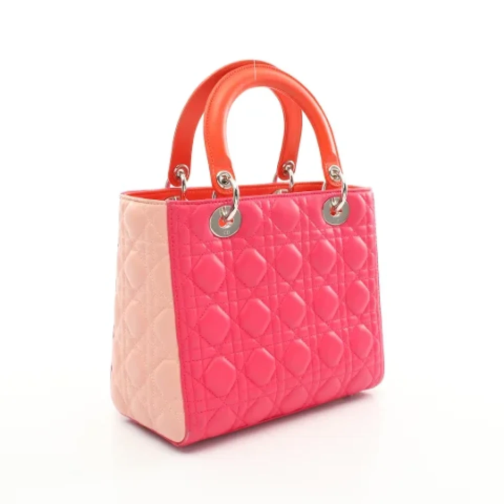 Dior Vintage Pre-owned Leather dior-bags Pink Dames