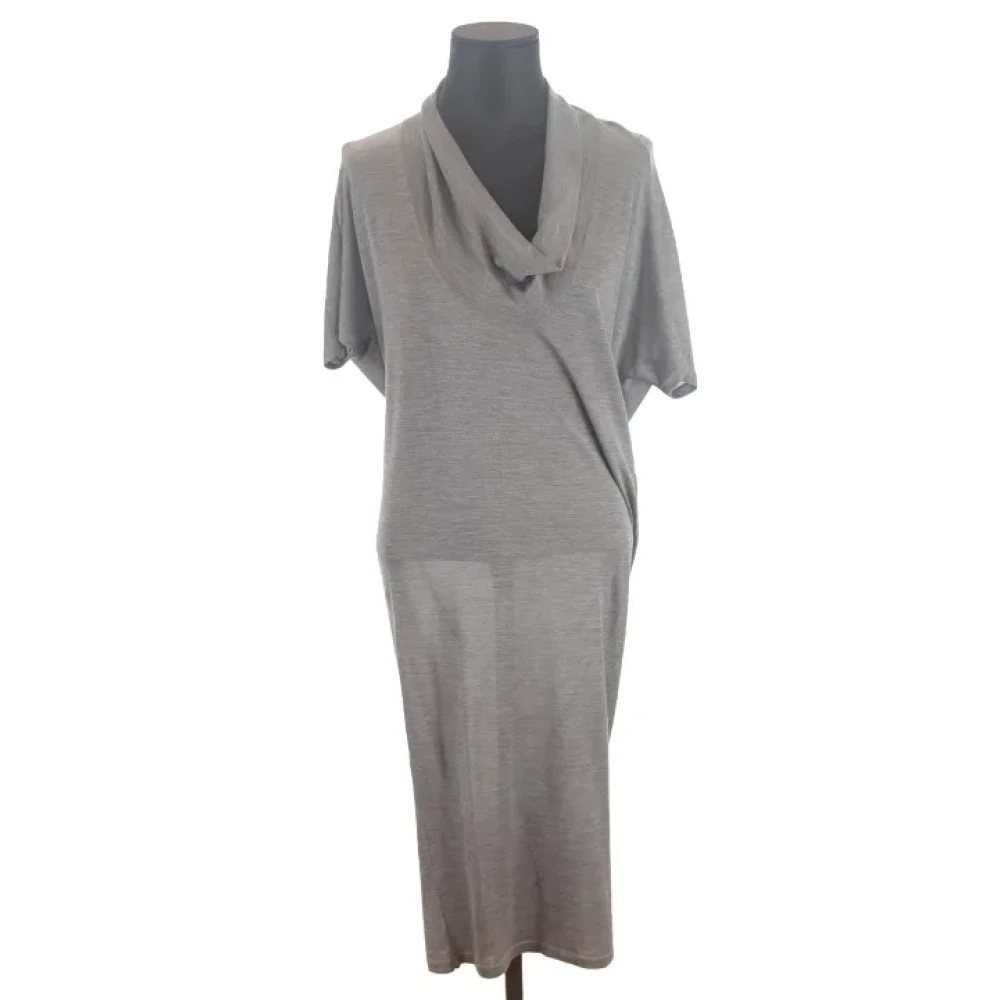 Balenciaga Vintage Pre-owned Wool dresses Gray Dames