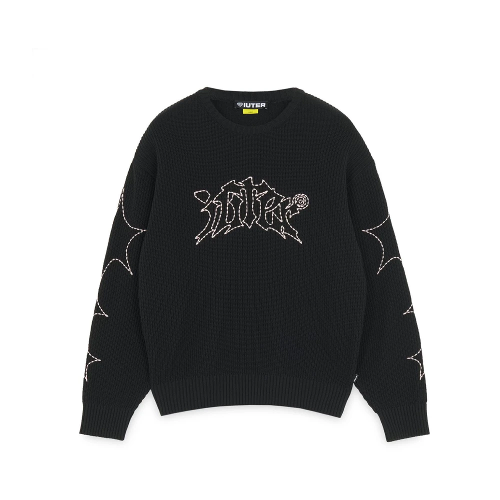 Iuter Men's Black Round-Neck Knitwear, Xl, Cotton Knitwear And Jumpers Dreams Jumper