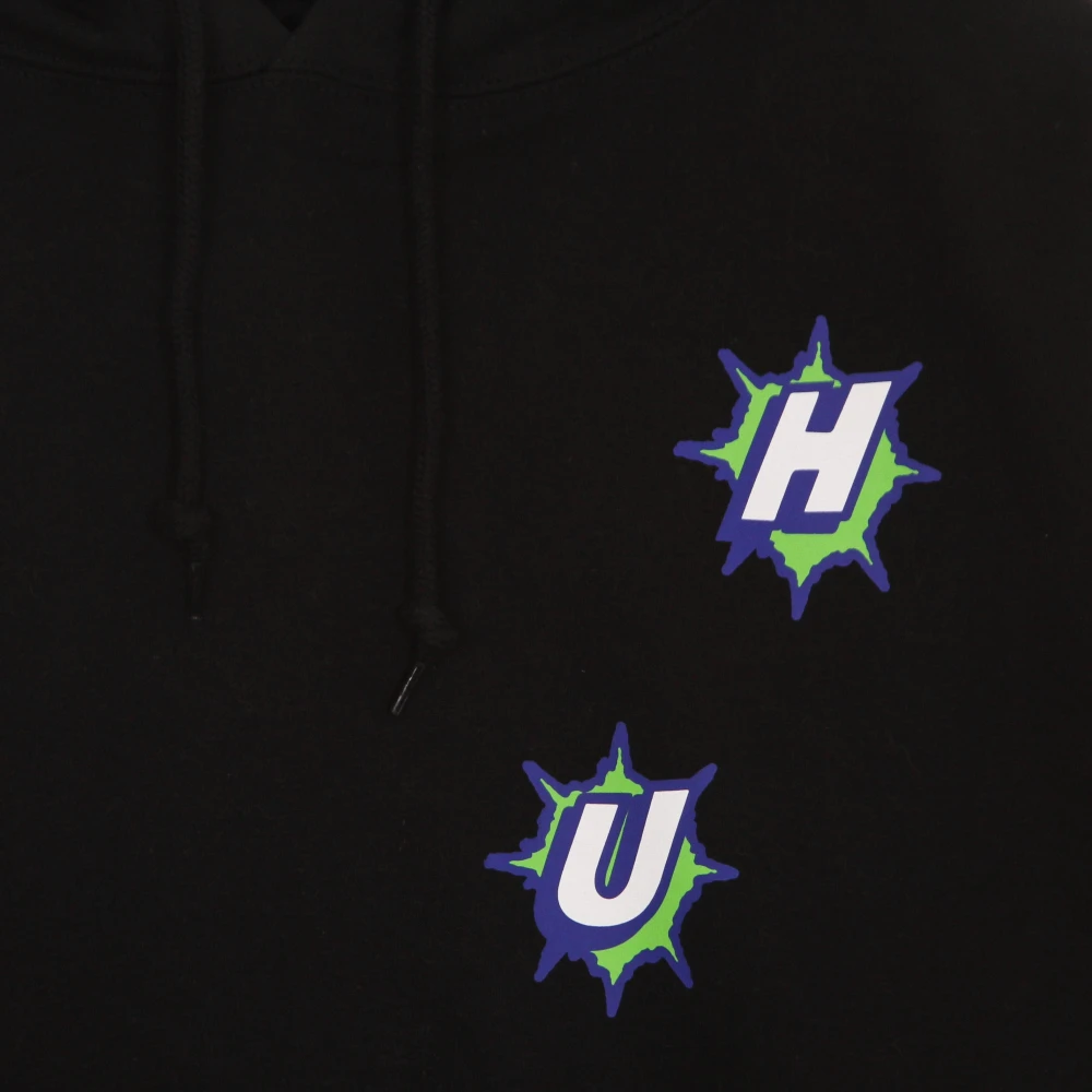 HUF Zwarte Hoodie met Jemel Ontwerp Black Heren