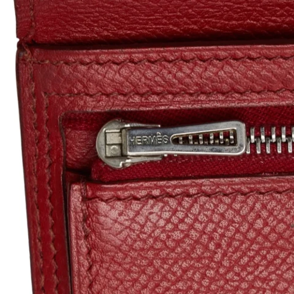 Hermès Vintage Pre-owned Canvas wallets Red Dames
