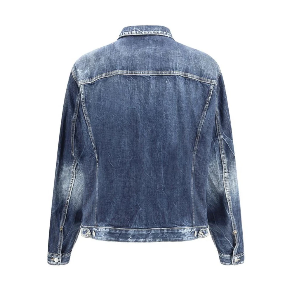 Dsquared2 Vintage Denim Carpenter Jean Jacket Blue Heren