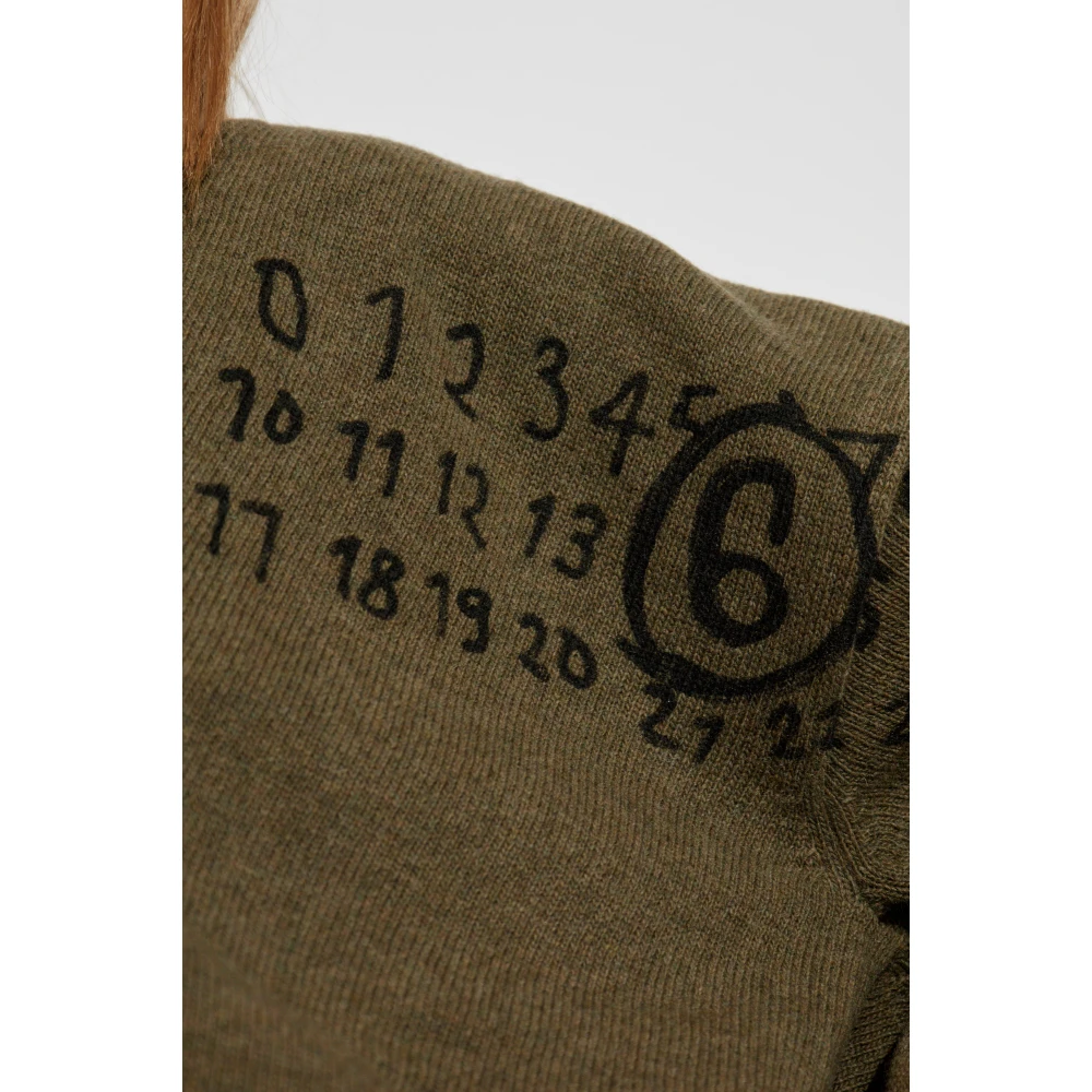 MM6 Maison Margiela Vest met decoratieve uitsparingen Green Dames