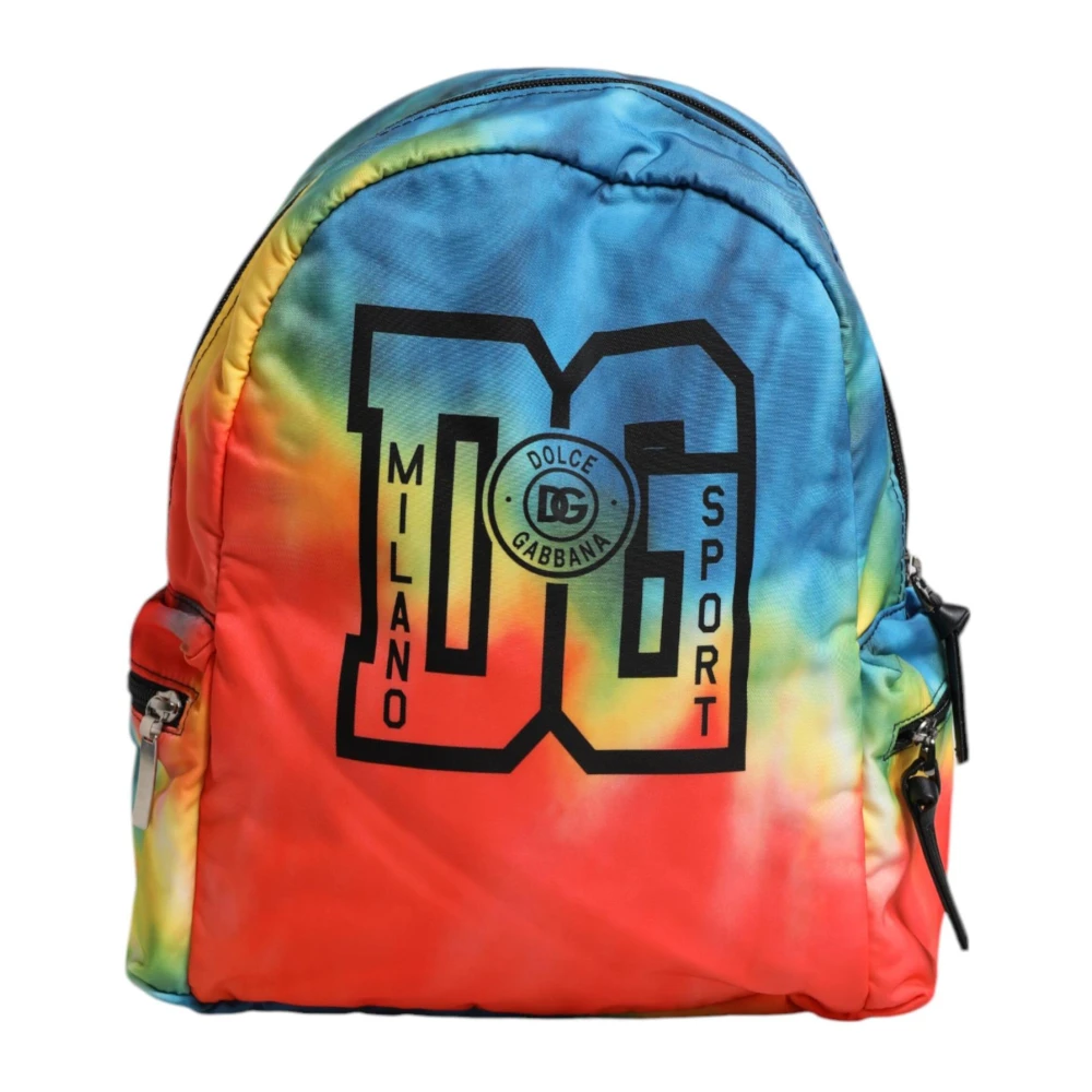 Dolce & Gabbana Tie Dye Nylon Kinderrugzak Multicolor Heren