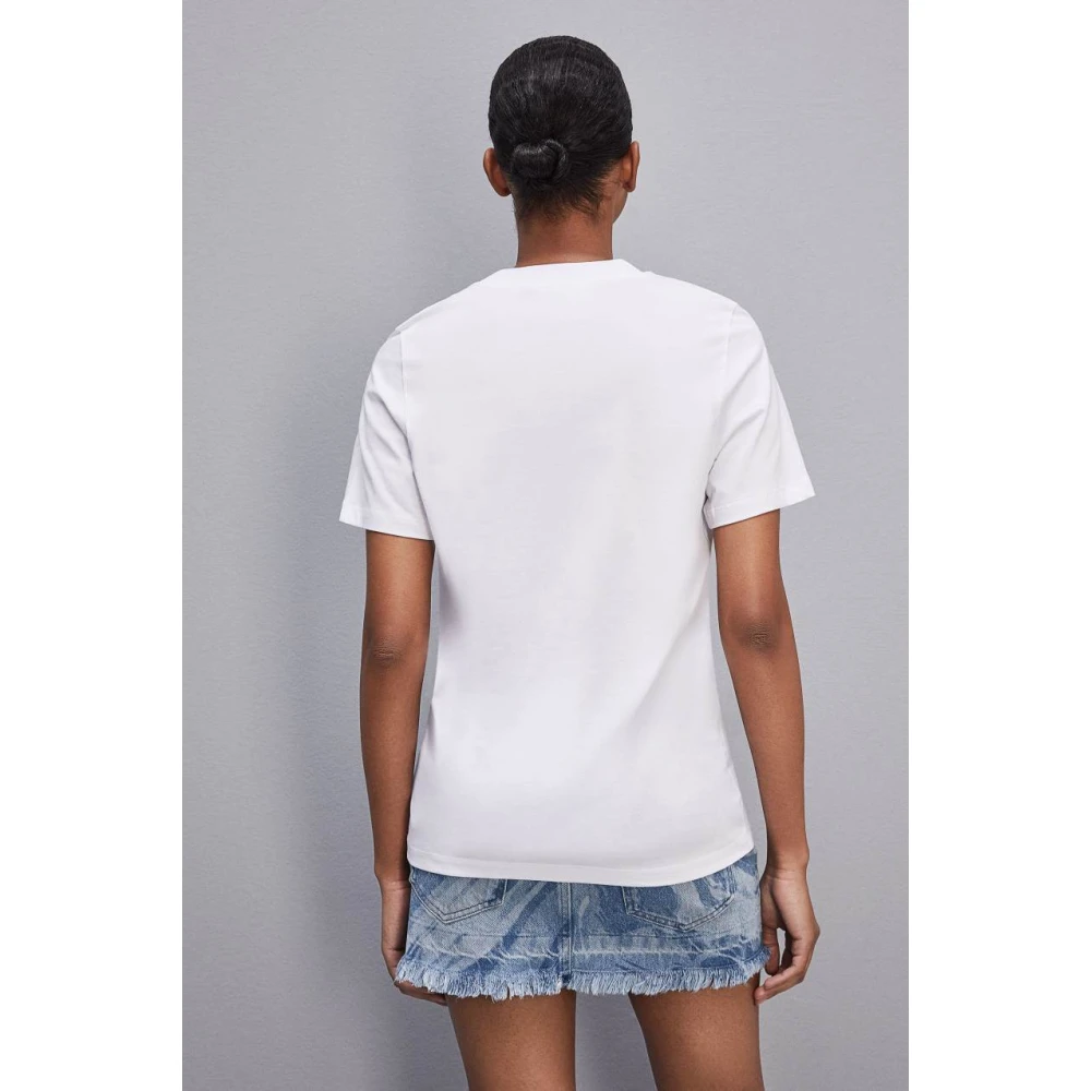 PATRIZIA PEPE Biaco Ottico T-Shirt White Dames
