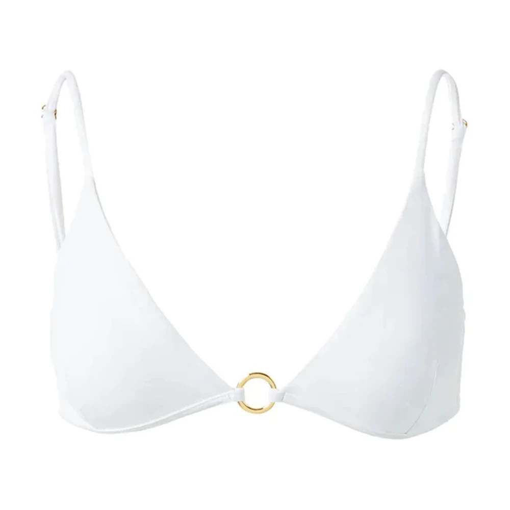 Melissa Odabash Witte Bikini Top met Gouden Ringen White Dames