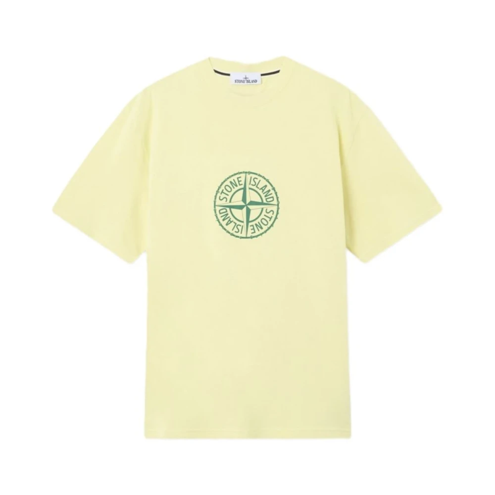 Stone Island Yellow T-Shirts, Male, 2XL, T-Shirts And Polos