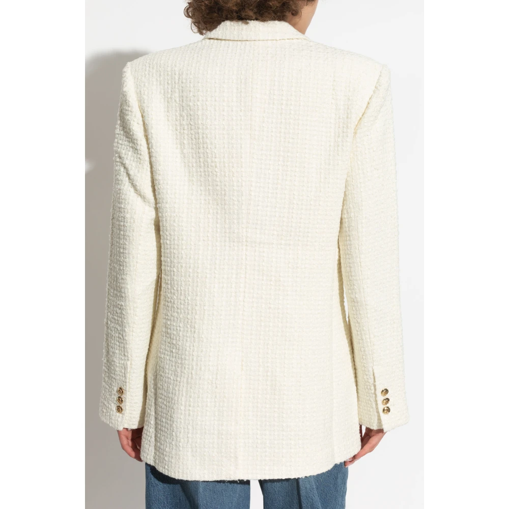 Anine Bing Tweed Blazer Beige Dames