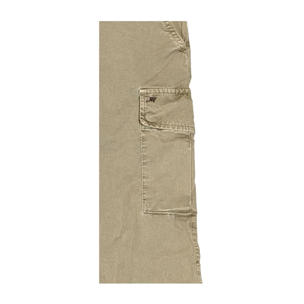 Mason's Slim Cargo Broek Iconische Wassing Khaki Beige Heren