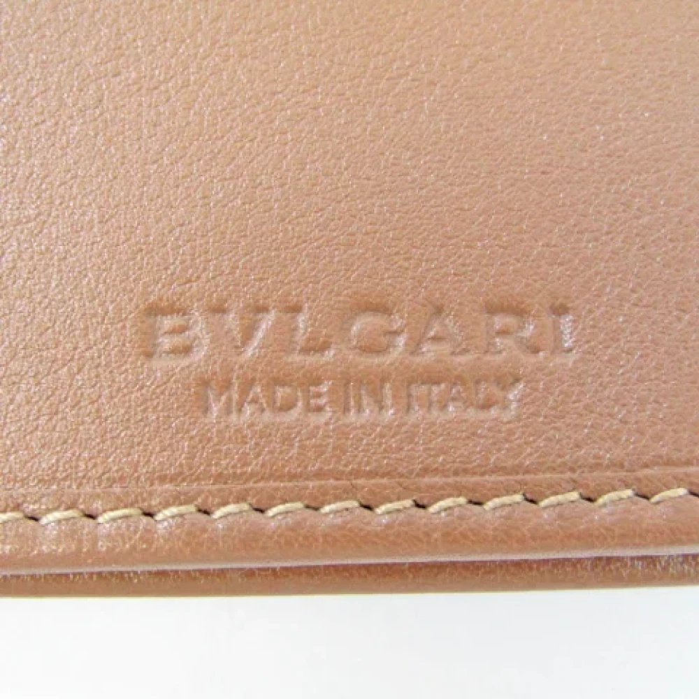 Bvlgari Vintage Pre-owned Leather wallets Brown Dames