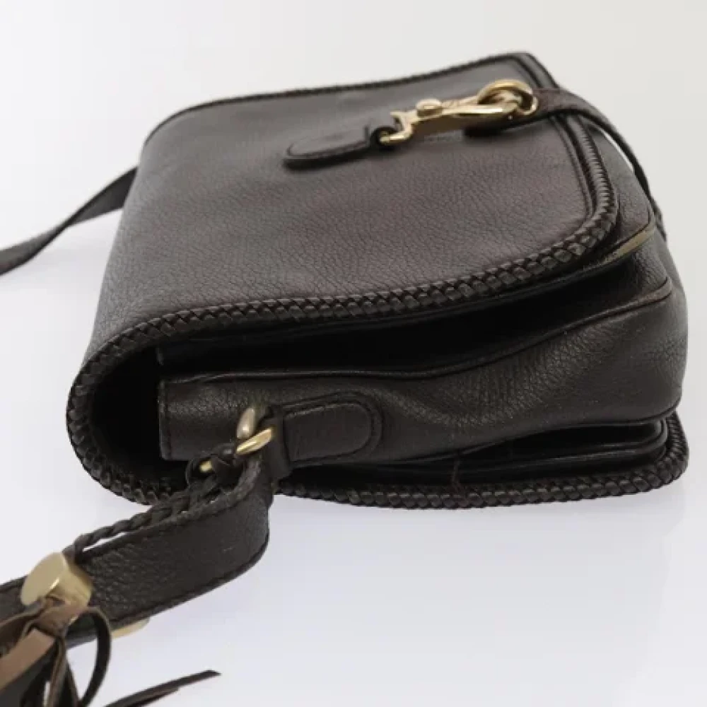 Gucci Vintage Pre-owned Leather shoulder-bags Brown Dames