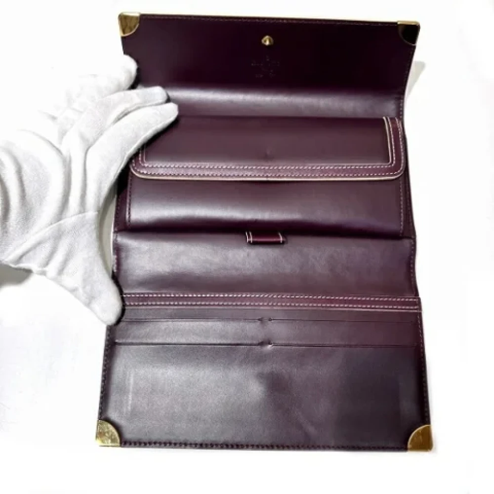 Louis Vuitton Vintage Pre-owned Leather wallets Purple Dames