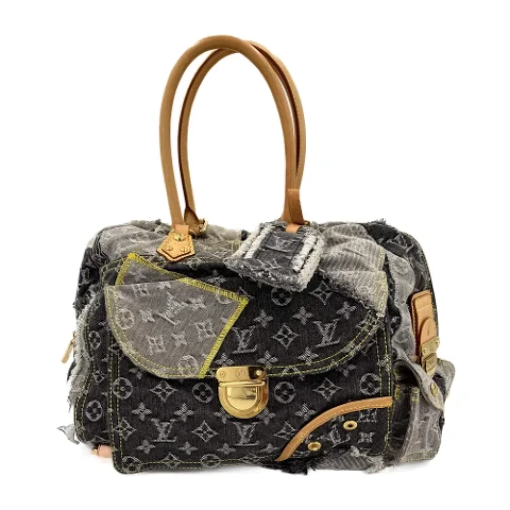 Louis Vuitton Vintage Pre-owned Denim louis-vuitton-bags Gray Dames