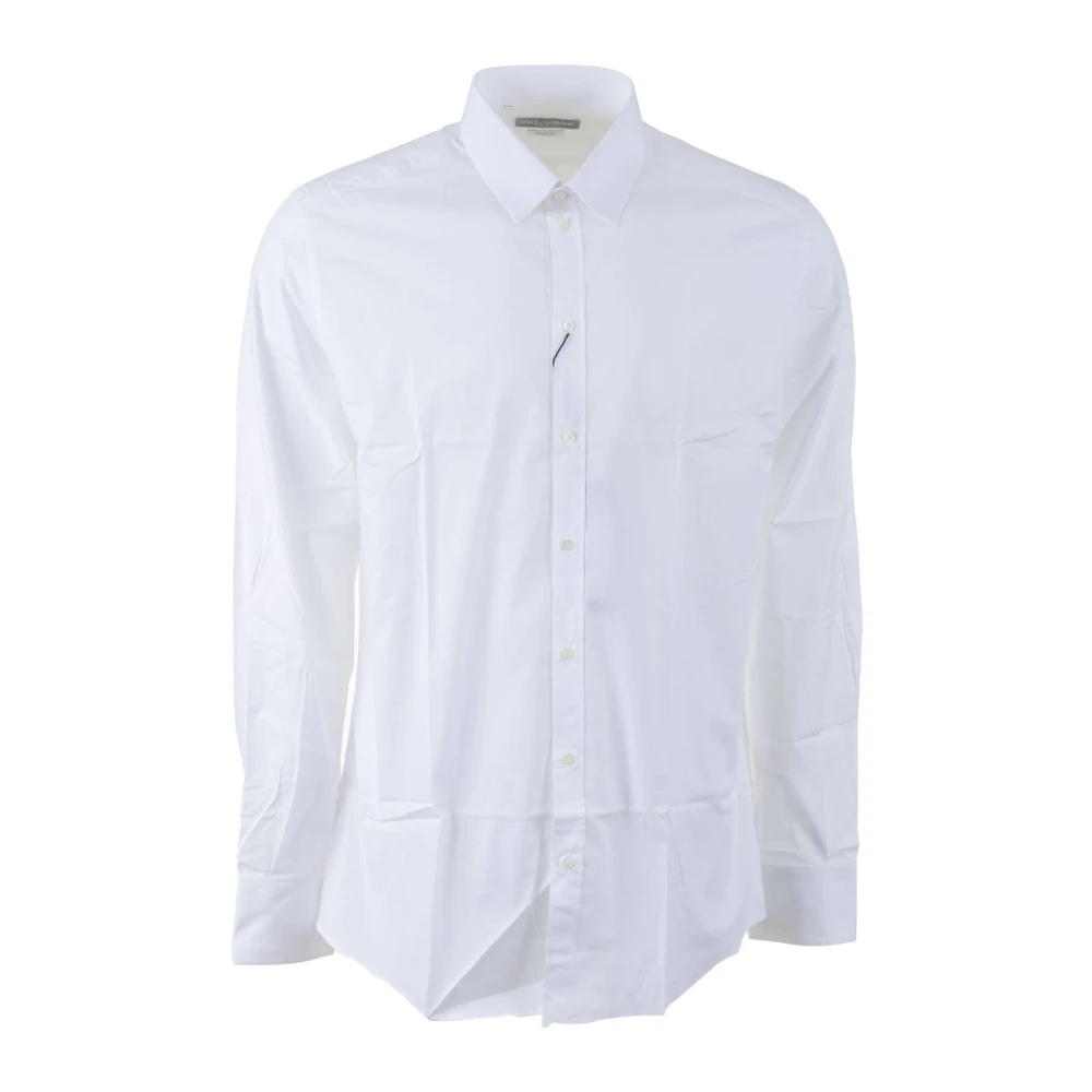Dolce & Gabbana Gold Collection Heren Overhemd Lange Mouw White Heren