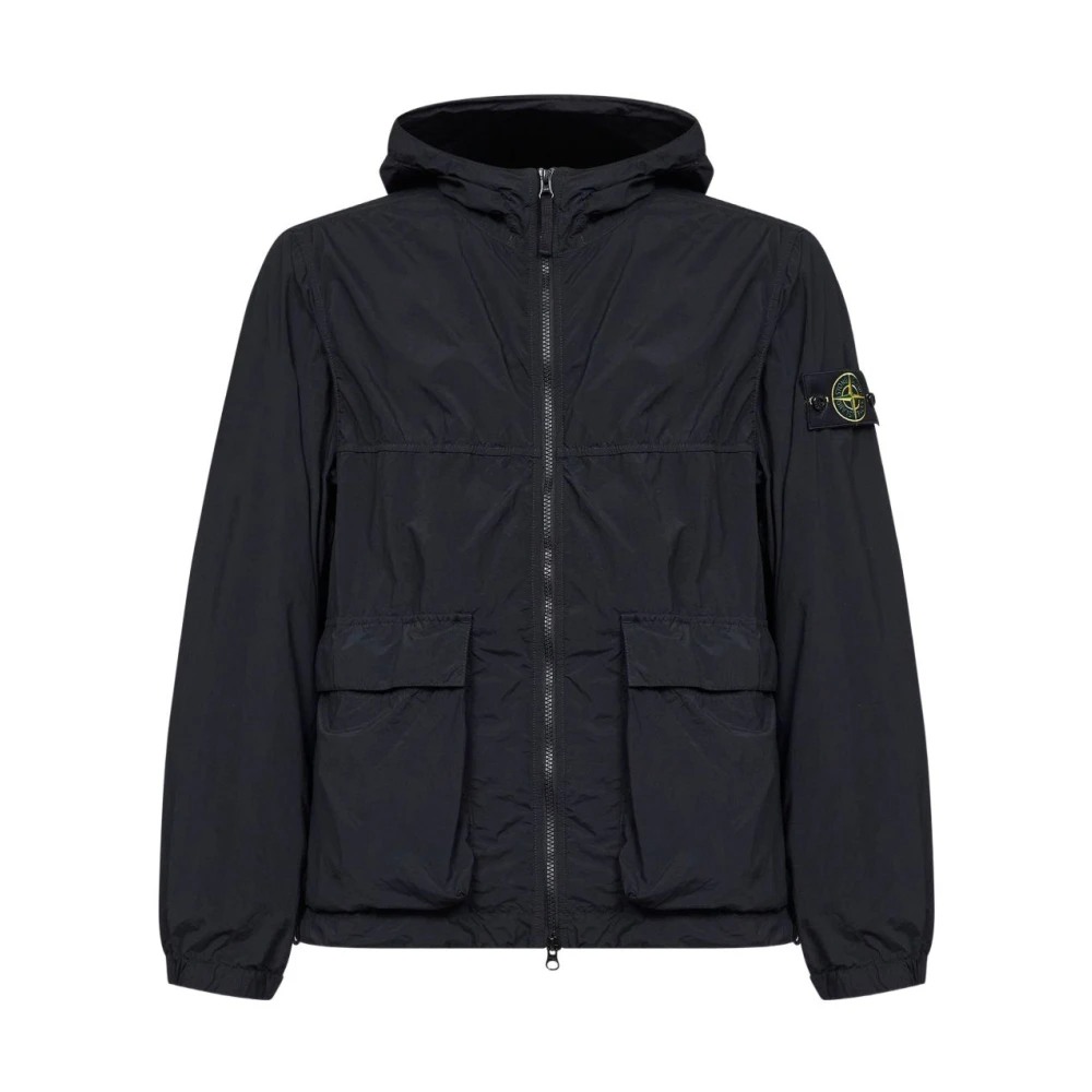 Stone Island Black Light Jackets, Male, L, Piumino