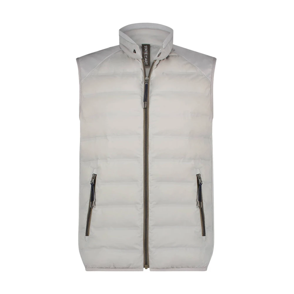 State of Art Eenvoudige Bodywarmer voor Stijlvolle Look Gray Heren