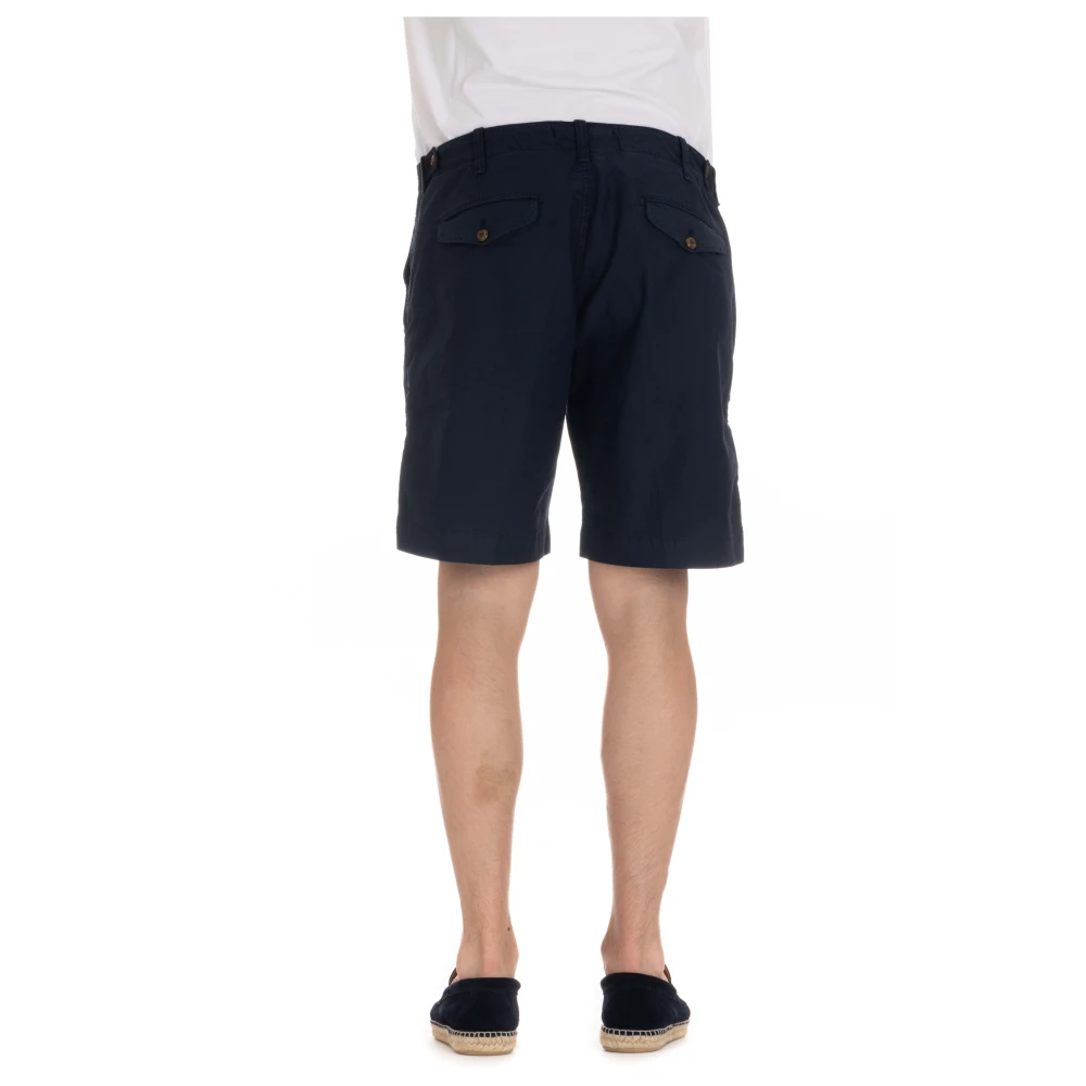 Myths Blauwe Katoenen Bermuda Shorts Blue Heren