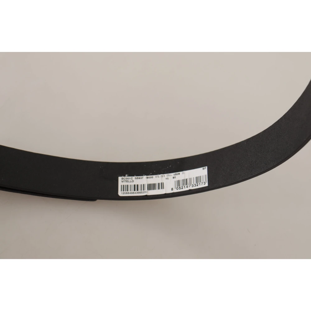 Dolce & Gabbana Elegante zwarte leren riem met metalen gesp Black Heren