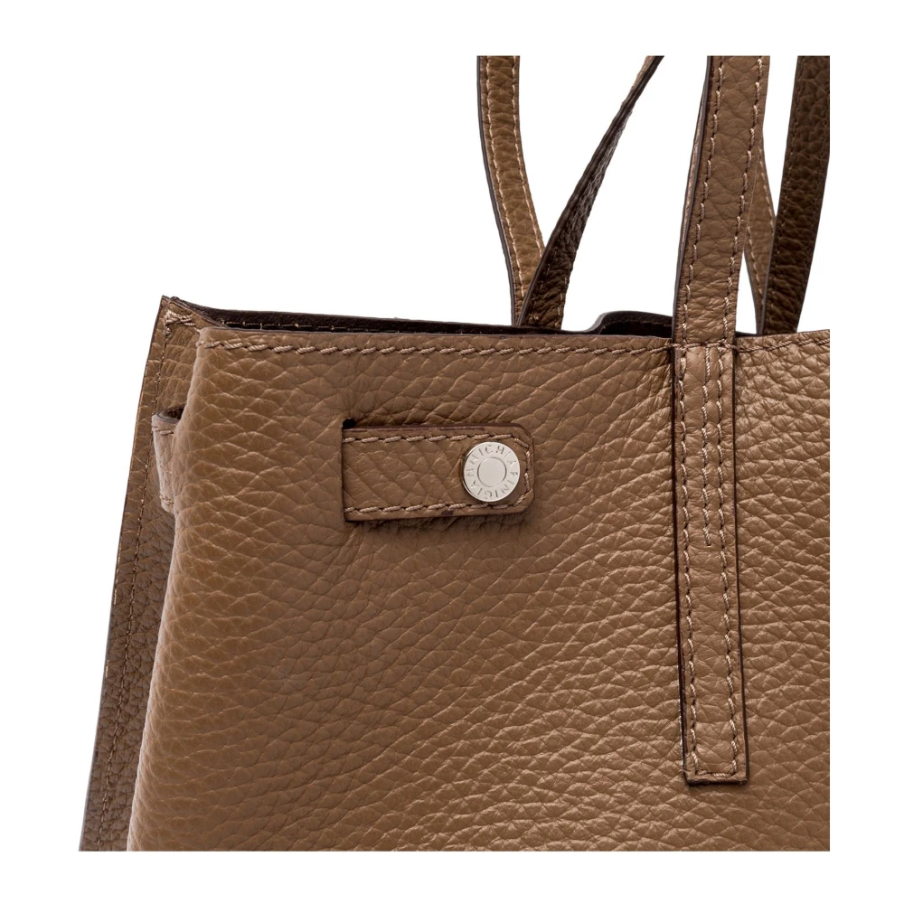 Gianni Chiarini Bruin leren Maxi-tas met handvatten Brown Dames