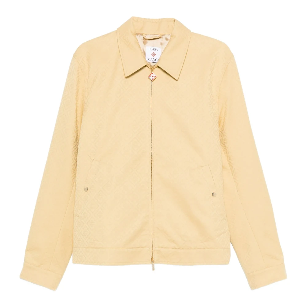 Casablanca Men's Beige Monogram Jacquard Blouson Jacket