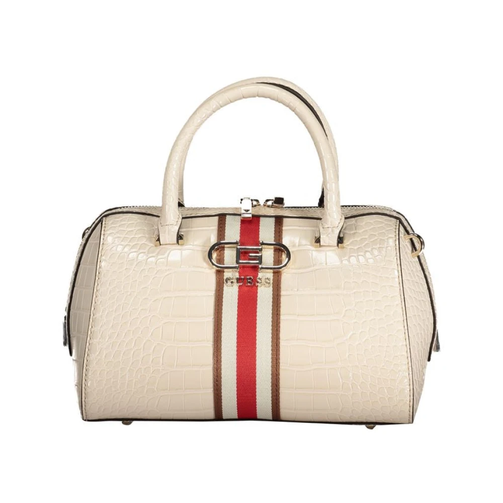 Guess Beige Handtas met Verstelbare Schouderriem Beige Dames