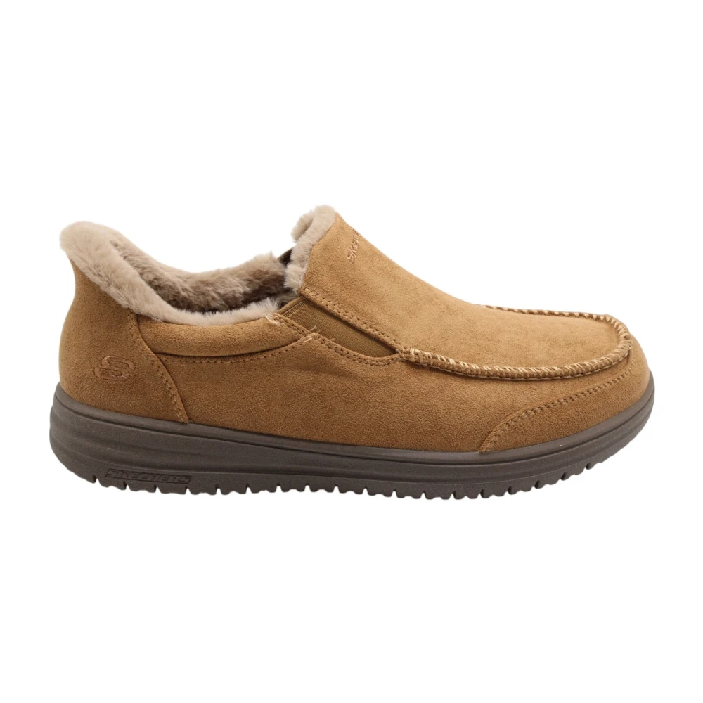 Skechers Men's Brown Murette Scofield Textile Chestnut Slippers - Size 12 - Image 3