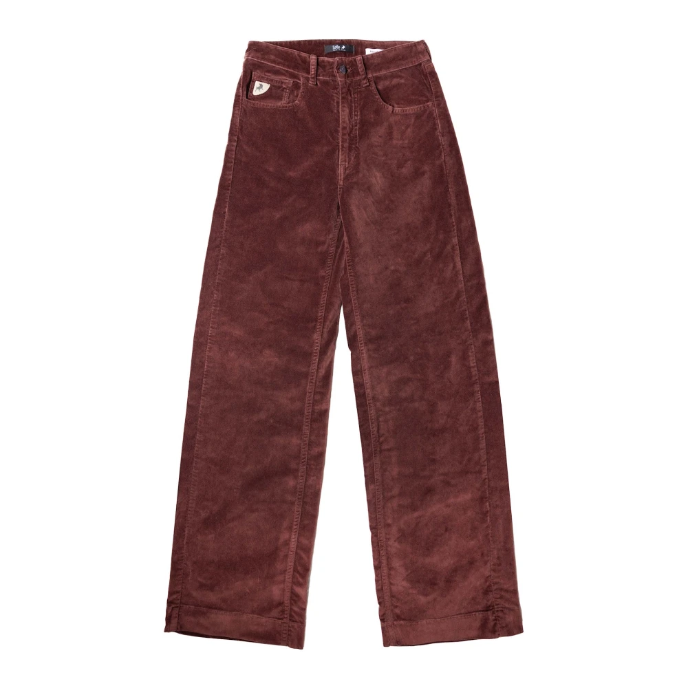 Corduroy High-Waisted Straight Leg Pants