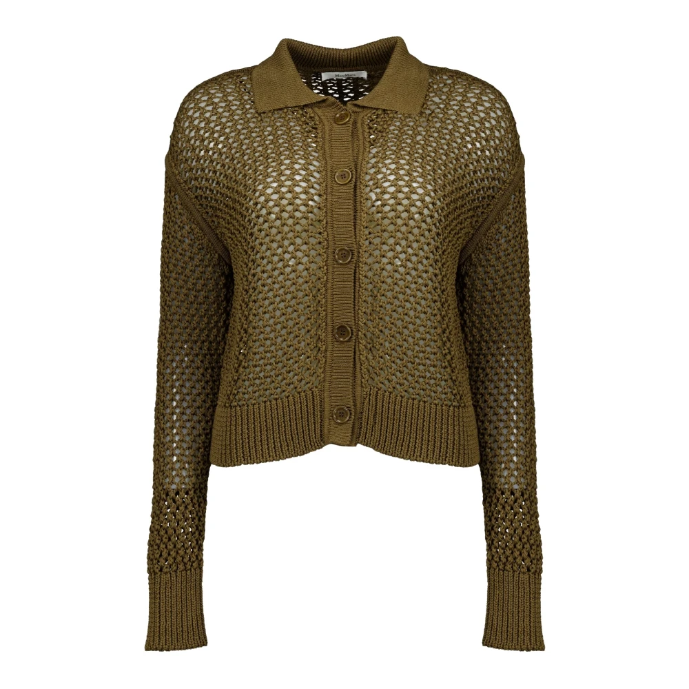 Max Mara Film Cardigan - Female - Cardigans - Green - M - Knitwear