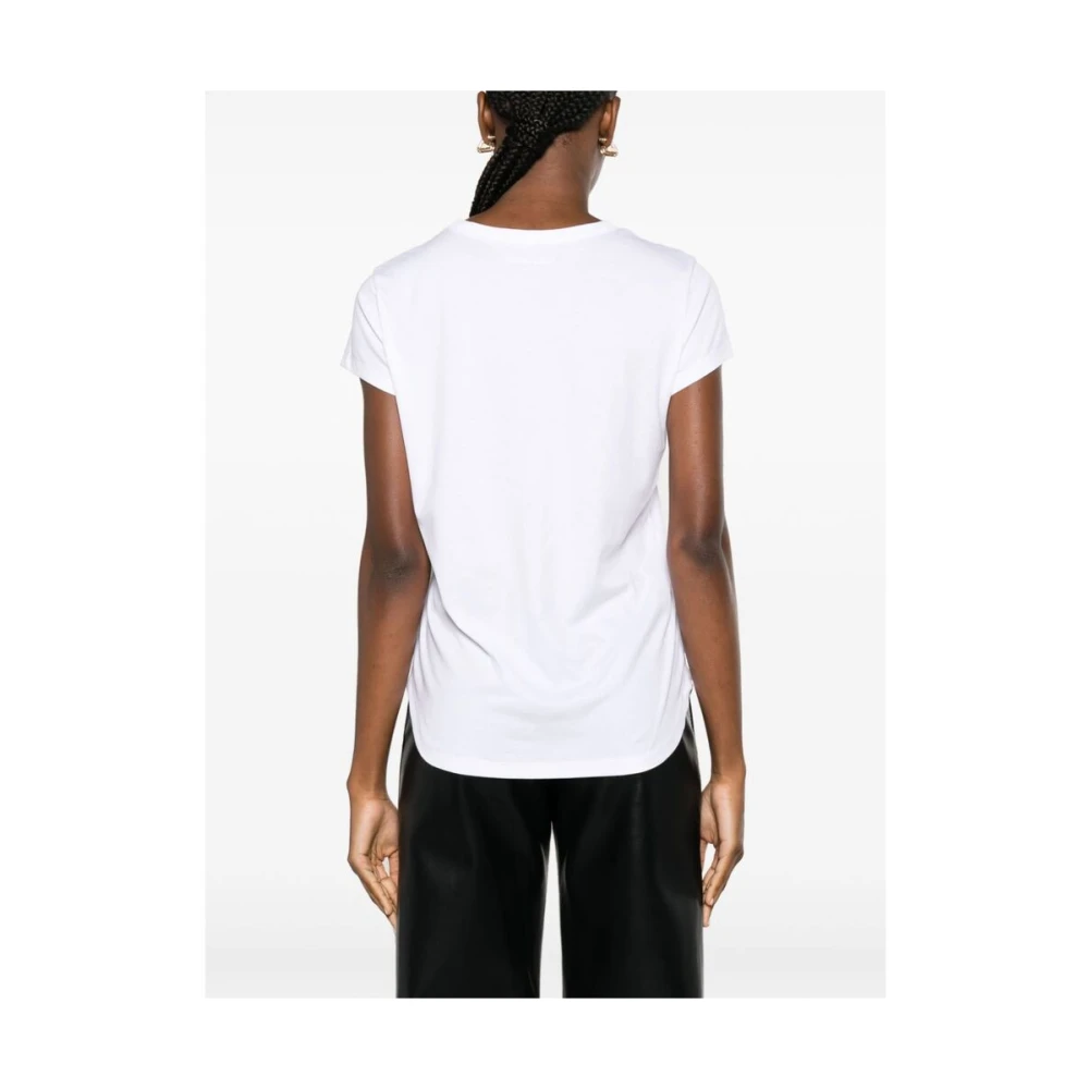 Zadig & Voltaire Witte Katoenen T-shirt met Flocktekst White Dames