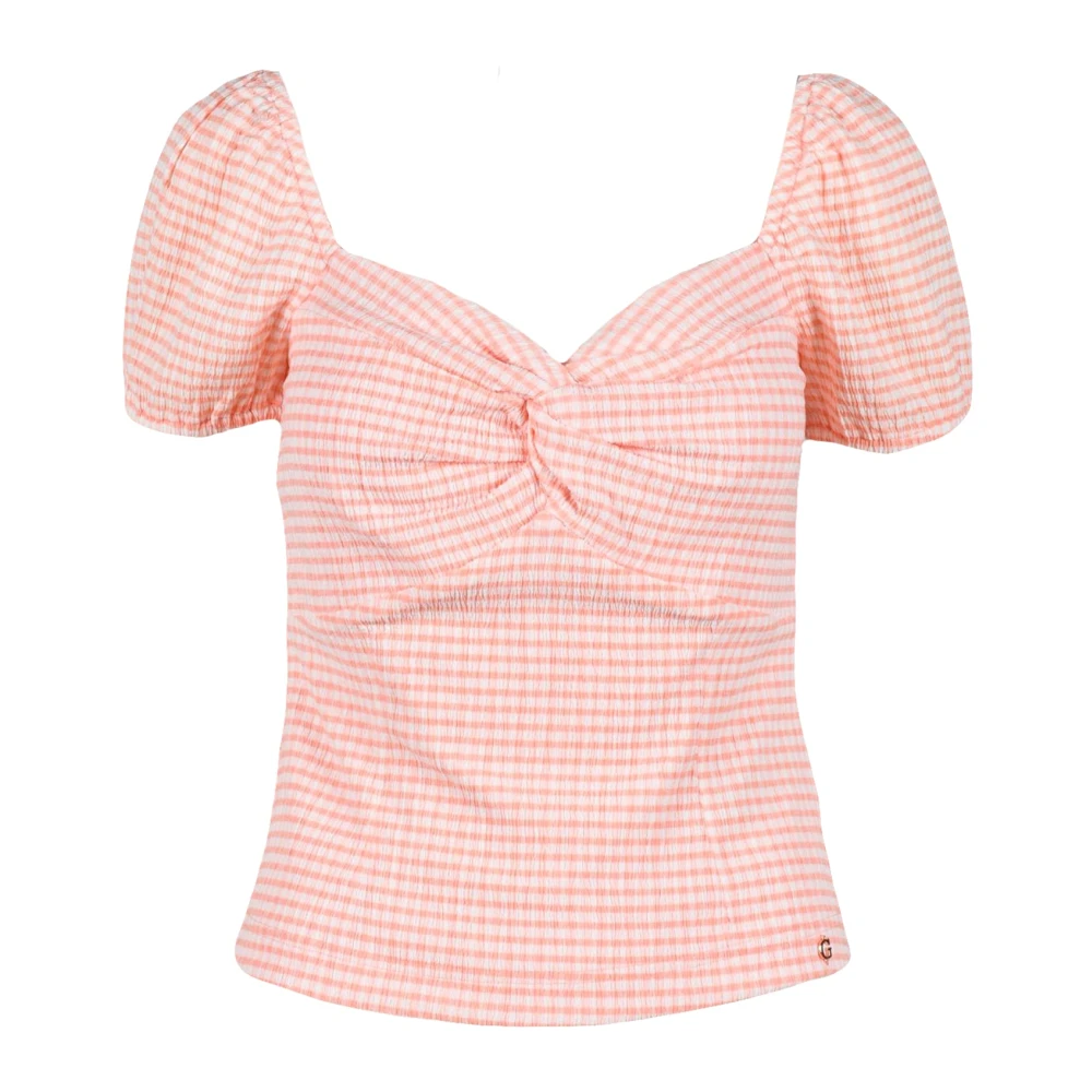 Guess Stijlvolle Top met Polyester en Spandex Pink Dames