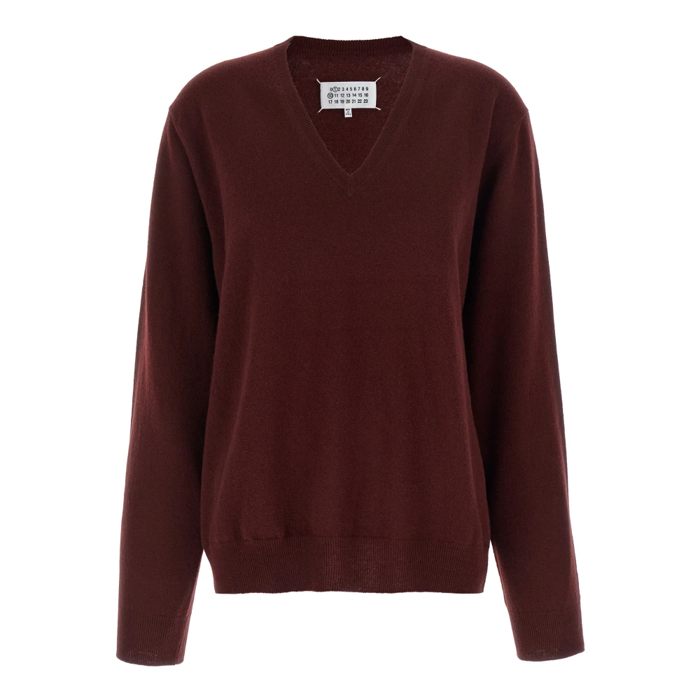 Maison Margiela Women's Red Four Stitches Sweater